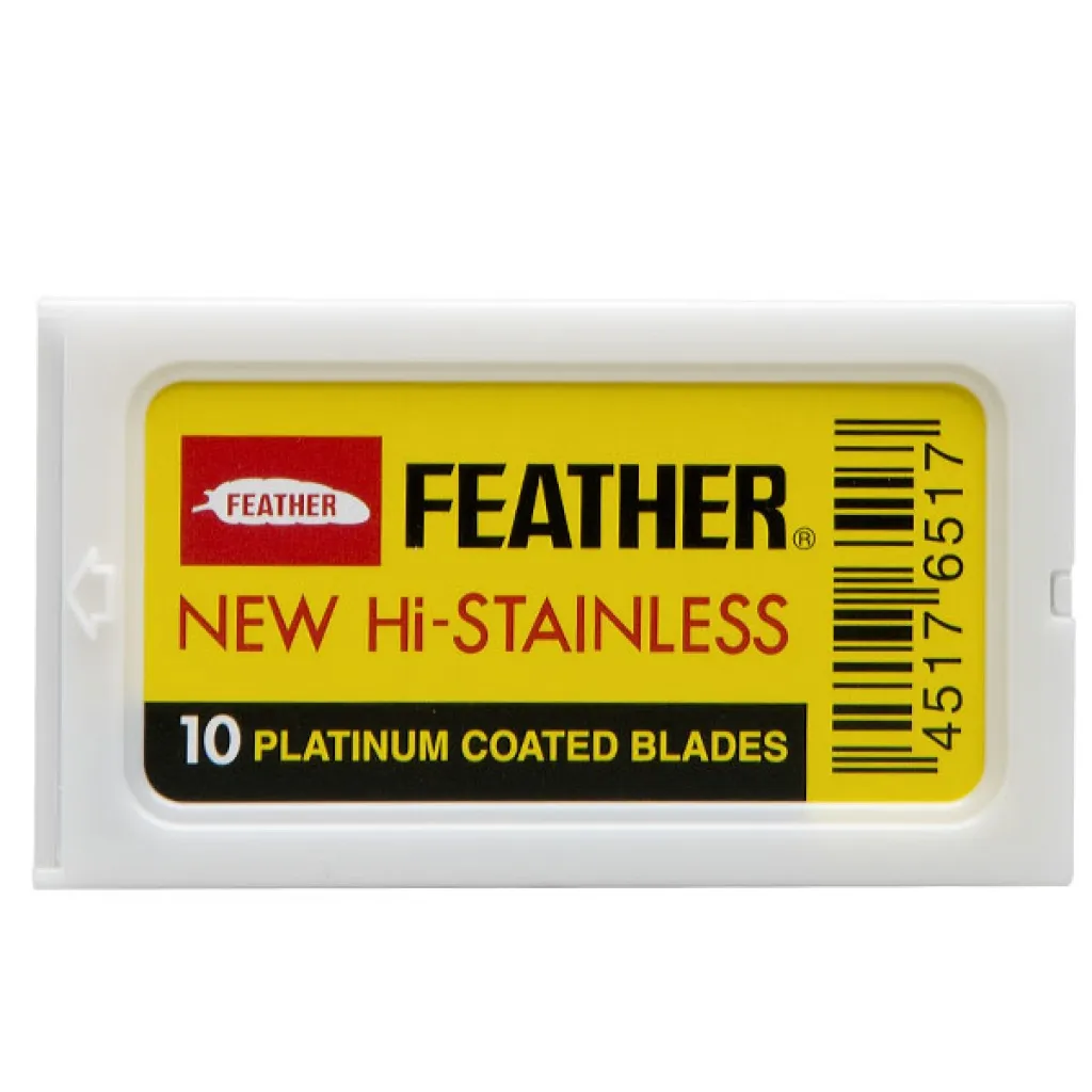 Žiletky na holení Feather Platinum 10 ks