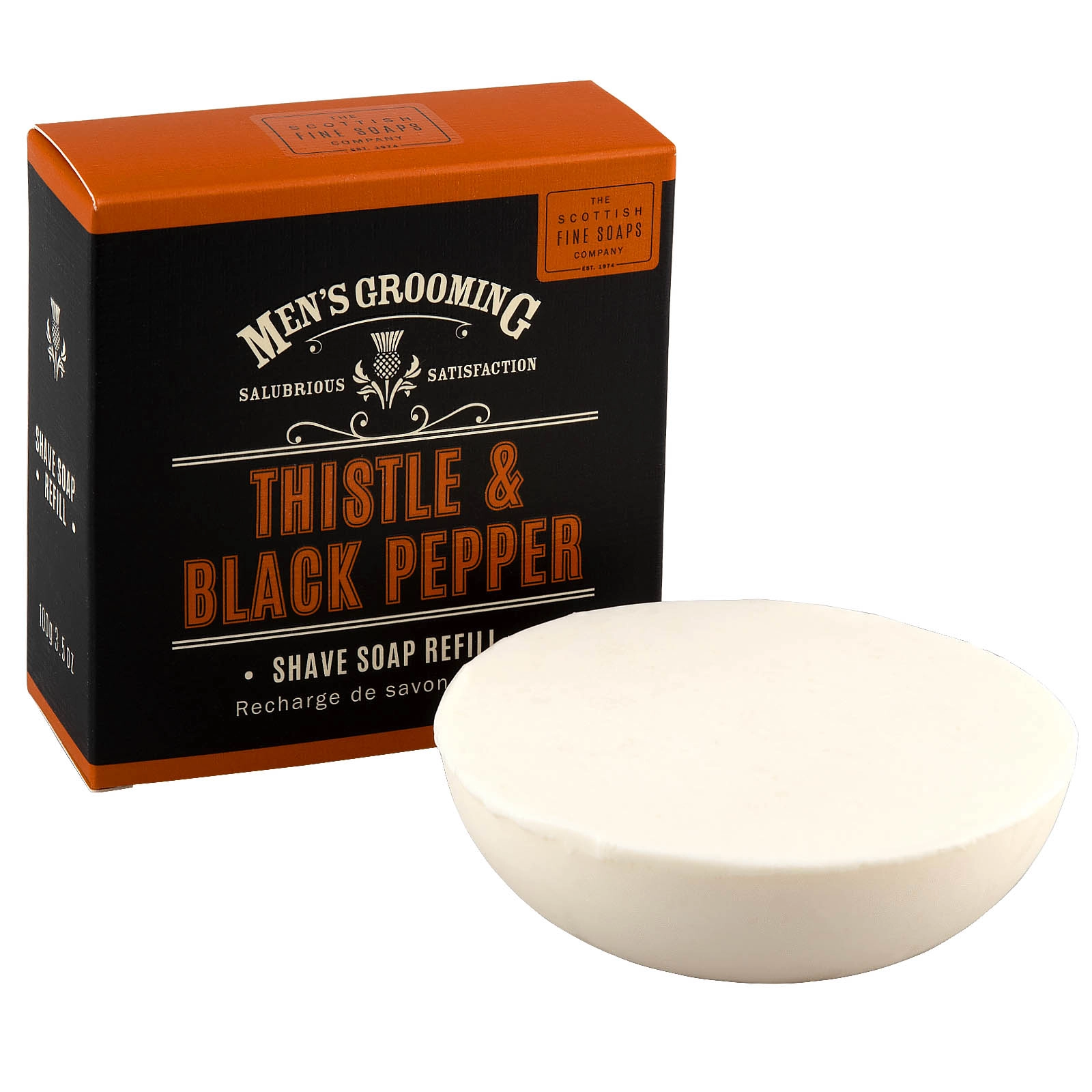 The Scottish Fine Soaps Thistle & Black Pepper mýdlo na holení 100 g