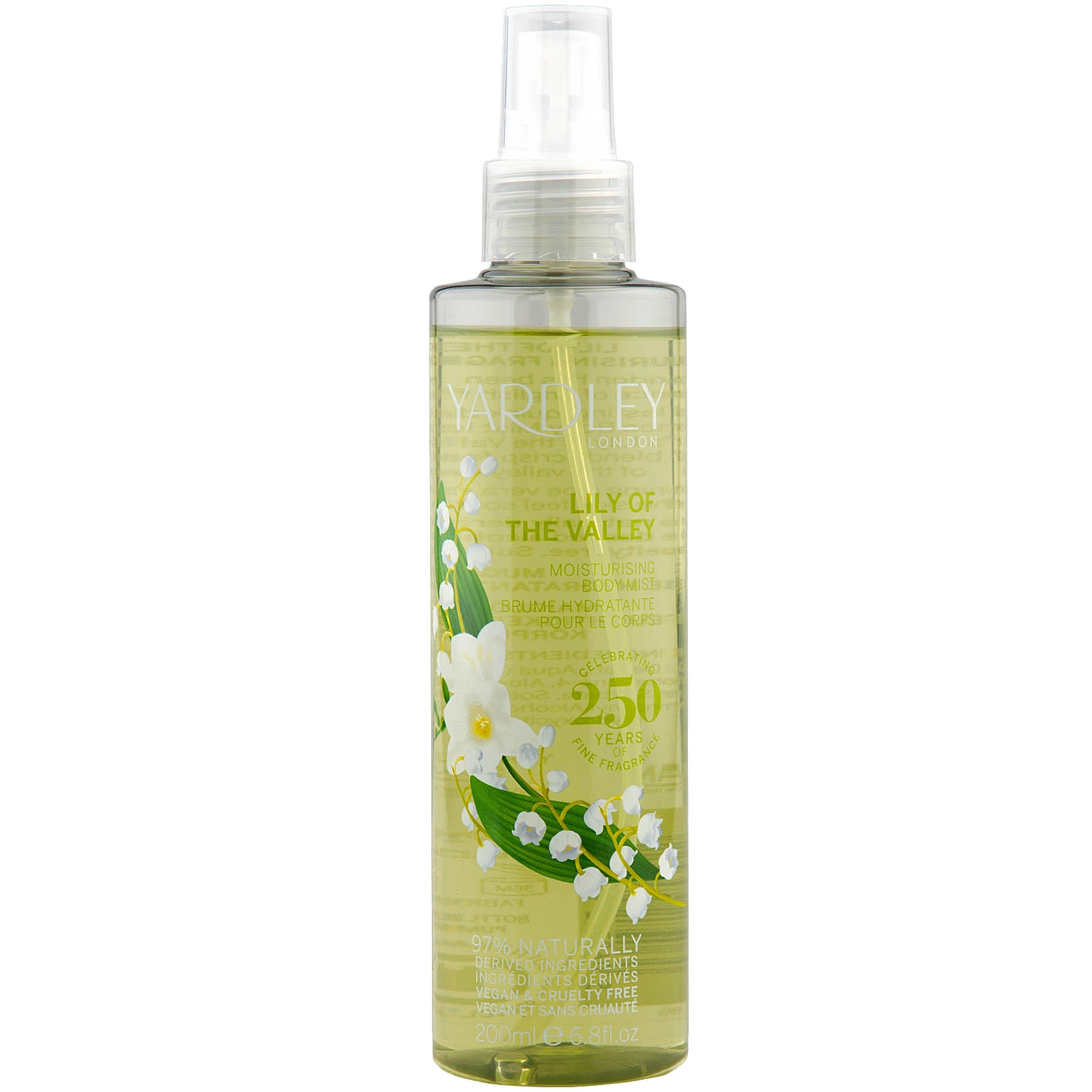 Yardley Lily of the Valley Body MIst hydratační tělový sprej 200 ml