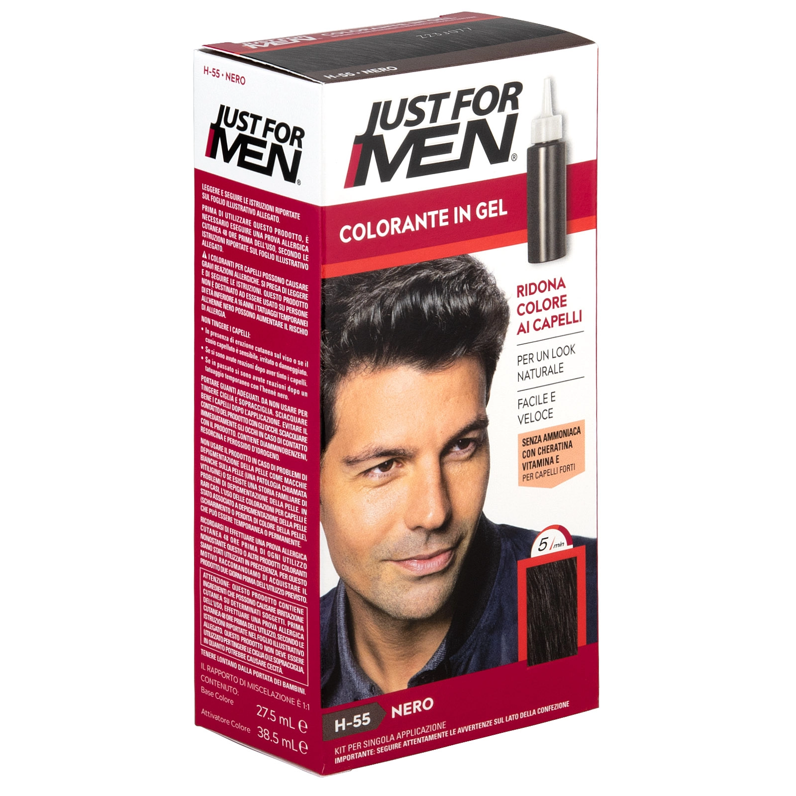 Just For Men gelová barva na VLASY H55 - černá 66 ml