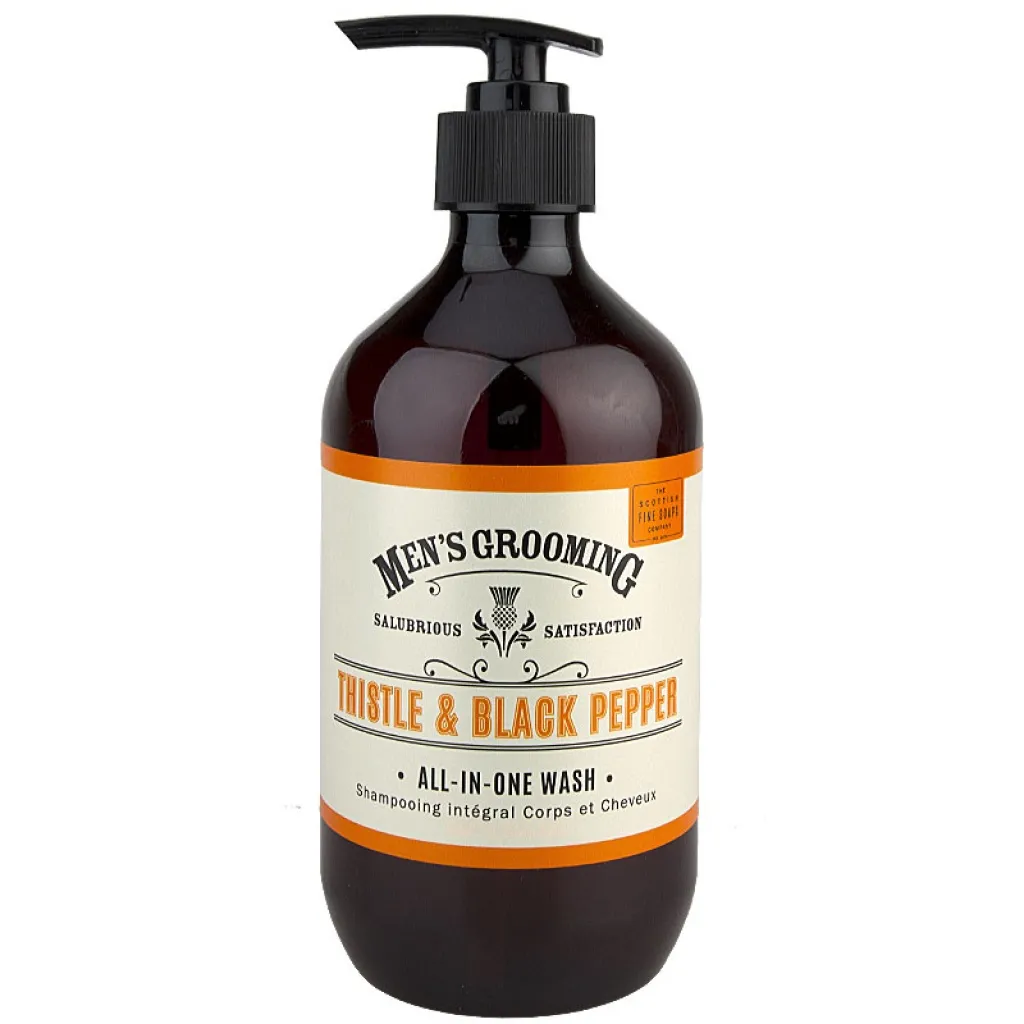 The Scottish Fine Soaps Thistle & Black Pepper All-In-One sprchový gel a šampon na vlasy 500 ml