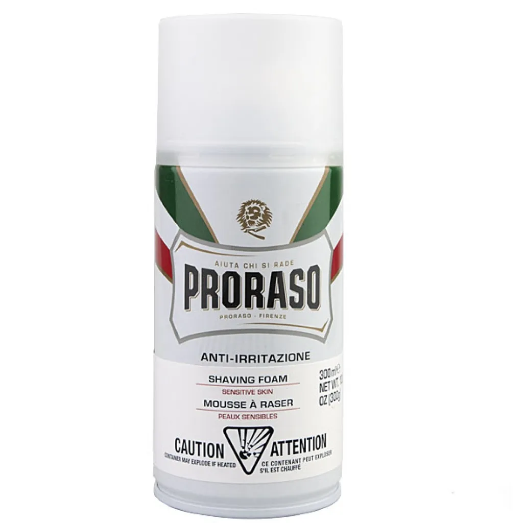 Proraso Sensitive White pěna na holení pro citlivou pokožku 300 ml