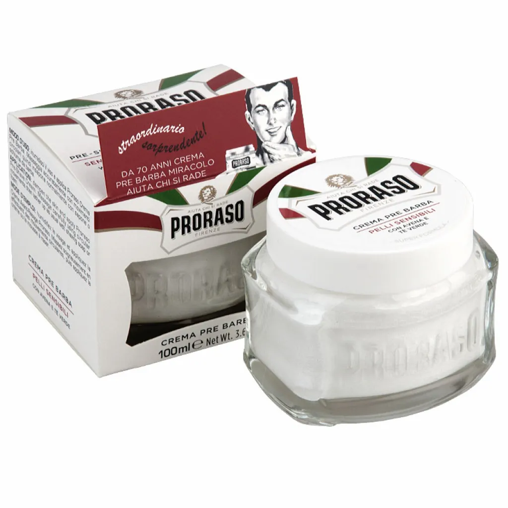 Proraso Sensitive White krém před holením pro citlivou pokožku 100 ml