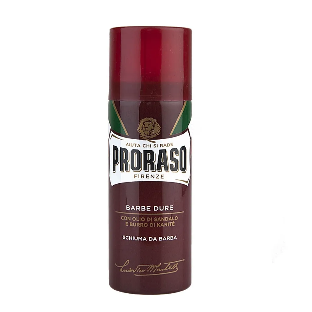 Proraso Sandalwood Red pěna na holení pro tvrdé vousy 50 ml