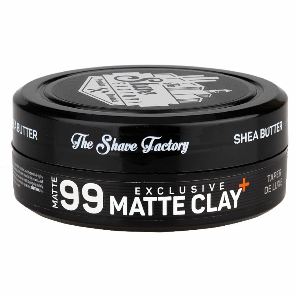 The Shave Factory Matte Clay 99 stylingová hlína na vlasy 150 ml