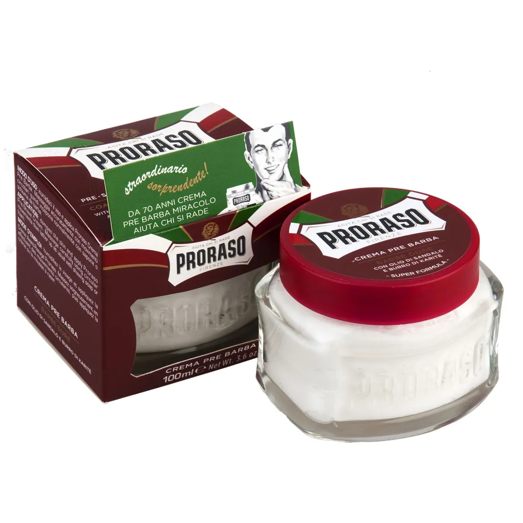 Proraso Sandalwood Red krém před holením pro tvrdé vousy 100 ml