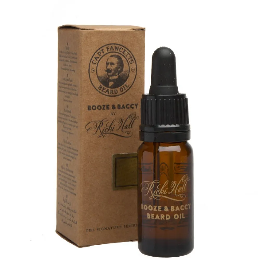 Captain Fawcett Ricki Hall's Booze And Baccy olej na vousy 10 ml