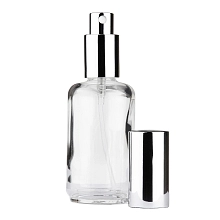 Flakon Oval Silver s kovovým rozprašovačem 50 ml