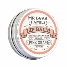 Mr. Bear Family Pink Grape balzám na rty 15 ml